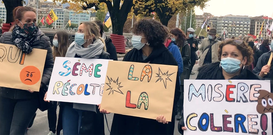 Pour une sortie de crise solidaire · Manif · Samedi 19.12 · 14h · Plainpalais