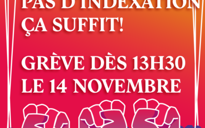 grève le 14 novembre · pas d’indexation, ça suffit!