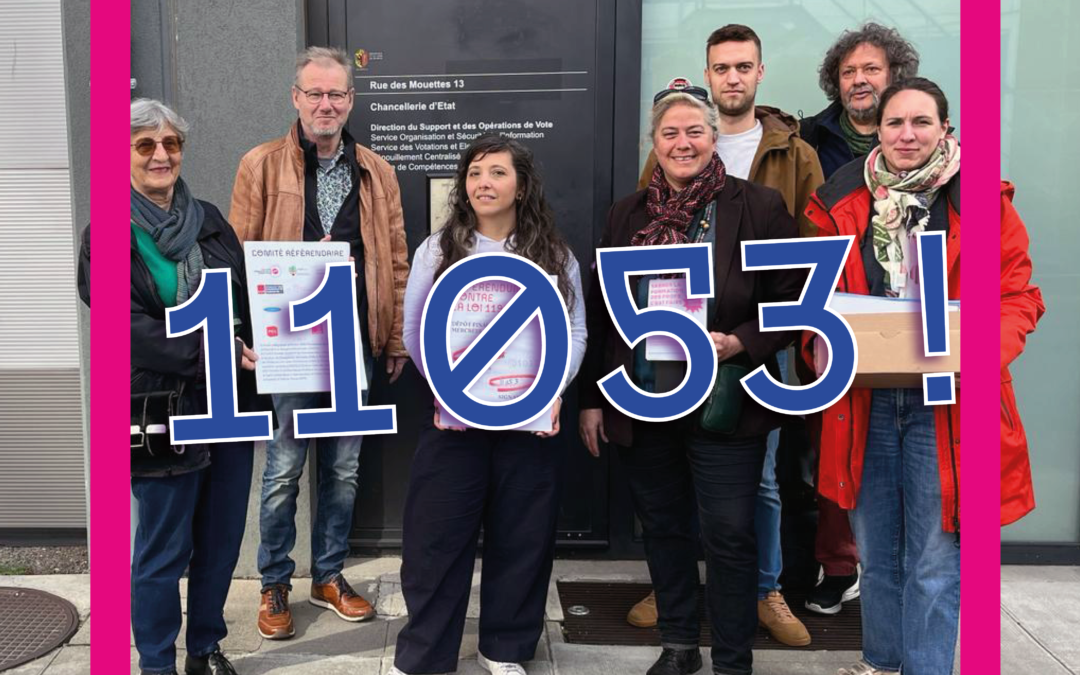 dépôt final du référendum · 11053 signatures déposées !