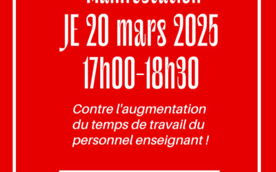 Manifestation du personnel enseignant pour dénoncer les attaques contre leur temps de travail